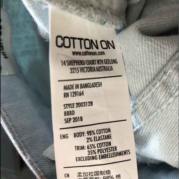 Cotton On Jeans Sz 8 High Rise Stretch Skinny Leg - Picture 8 of 9